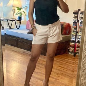 Amanda Uprichard low waist Capri shorts in cream w Ivory stripes. Size S. Used